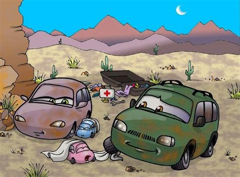 Mini and Van had their twins delivered at the middle of the desert. | Desenhos cartoon, Carros ...