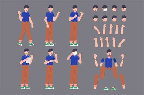 Free Vector | Character design ready for animation