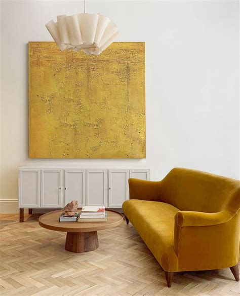 Yellow Minimalist Art Minimalist Abstract Painting Acrylic Texture ...