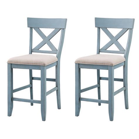 Coast2Coast Home Bar Harbor 40300 Farmhouse Counter-Height Dining Chair with Upholstered Seat ...