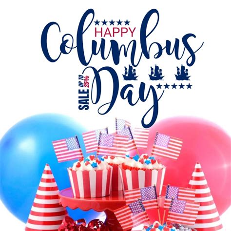 Columbus Day Sale Template | PosterMyWall