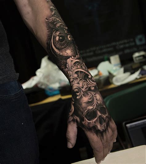 Skull & Eye Hand & Forearm Piece