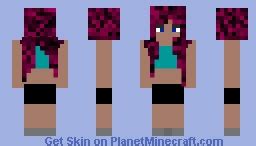 pink haired girl Minecraft Skin