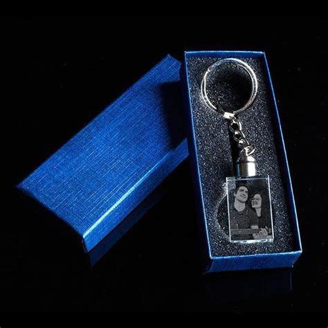 Personalized 3d Crystal Photo Keychain – Unique Executive Gifts