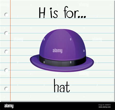 Flashcard letter H is for hat Stock Vector Image & Art - Alamy