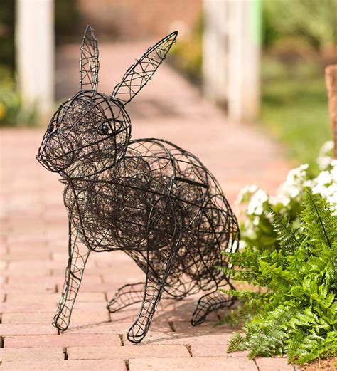 Wire Rabbit Sculpture | Wind and Weather