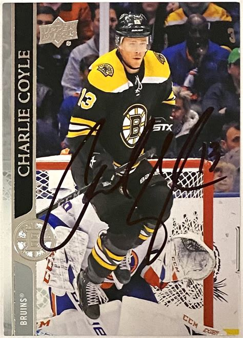 Charlie Coyle Autographed 2020-21 Upper Deck Series 1 Hockey Boston ...