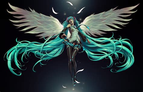 anime girl, anime, wings, hd HD Wallpaper