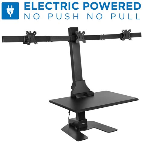 Mount-It! Triple Monitor Electric Standing Desk Converter | Triple ...