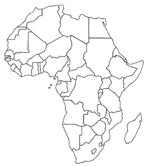 Blank Printable Map Of Africa
