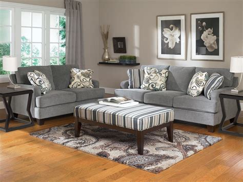 CHRISTIE Modern Living Room Furniture Set Gray Microfiber Sofa Couch & Loveseat - Sofas ...