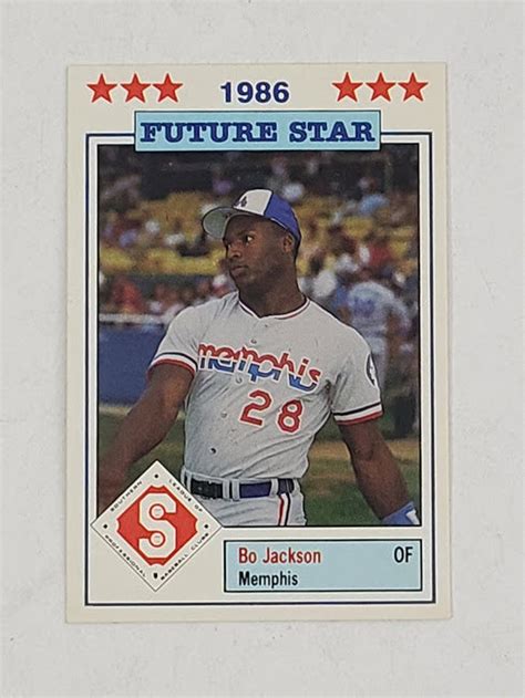 Vintage 1986 BO JACKSON Rookie Card 13 RC Future Star Southern League ...