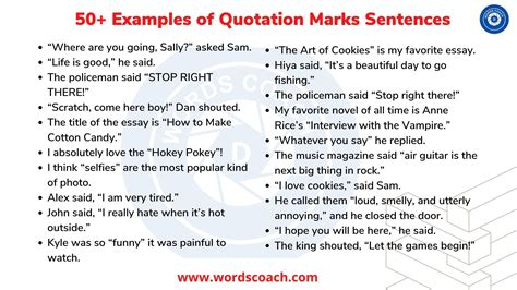 50+ Examples of Quotation Marks Sentences | Quotation marks, Quotations ...