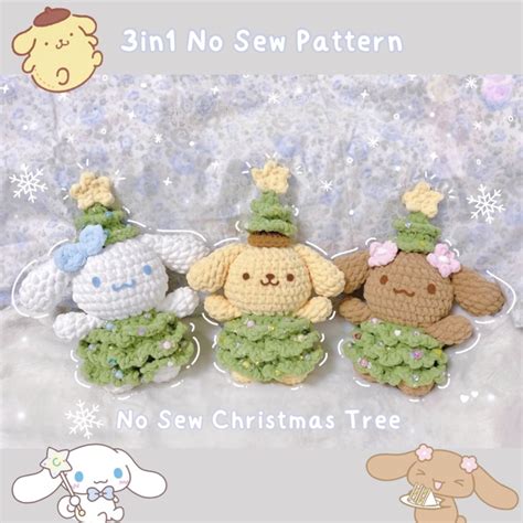 3in1 Cinnamoroll, Pompompurin & Mocha Christmas Tree [Digital PDF] - Monua Stuff's Ko-fi Shop ...