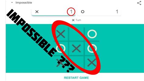 I BEAT Google TIC TAC TOE Impossible Mode - YouTube