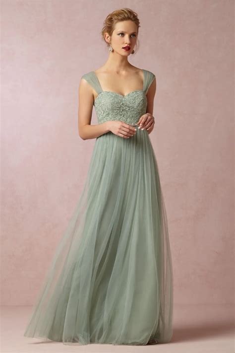 Mint Green Long Bridesmaid Dresses Long Dress To Party Wedding Sheer ...