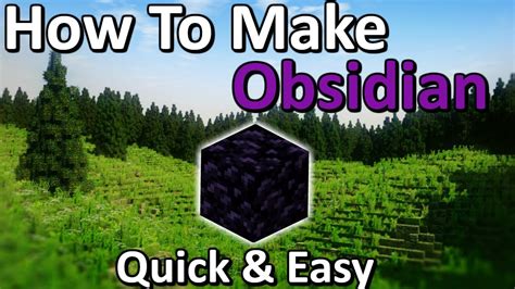 How To Get Obsidian in Minecraft Tutorial | Quick & Easy - YouTube