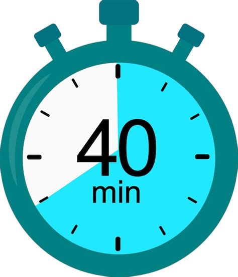 Premium Vector | Stopwatch icon 40 minutes timer vector graphics