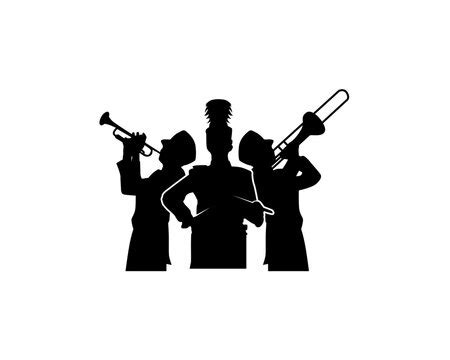 Marching Band Silhouette Clip Art