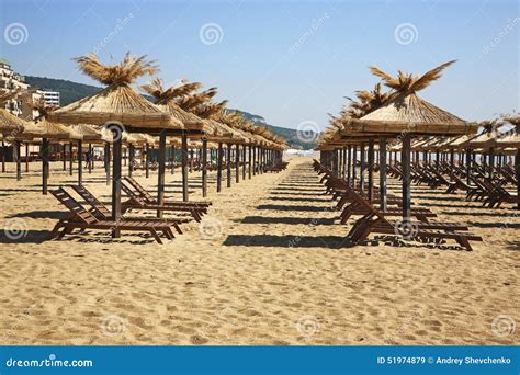 Beach in Golden Sands. Bulgaria Stock Image - Image of parasol, seaside ...