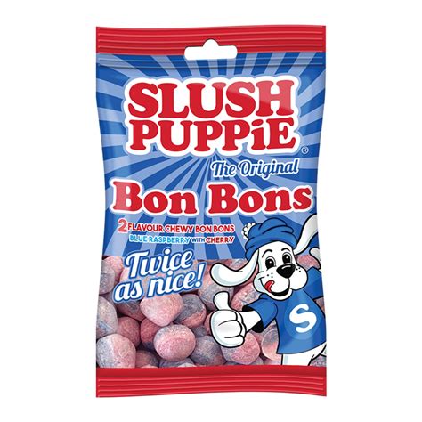 SLUSH PUPPIE CHEWY BLUE RASPBERRY WITH CHERRY BON BONS 100G – UK ...