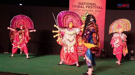 CHHAU DANCE - WEST BENGAL | NATIONAL TRIBAL FESTIVAL VANAJ 2015 - YouTube