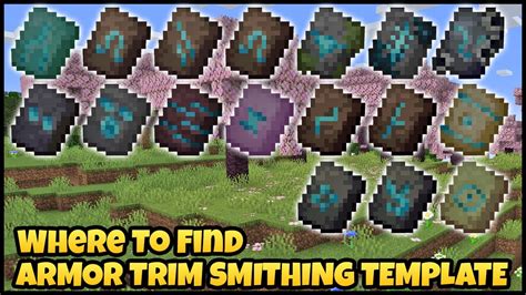 Where To Find ARMOR TRIM SMITHING TEMPLATES In MINECRAFT - YouTube