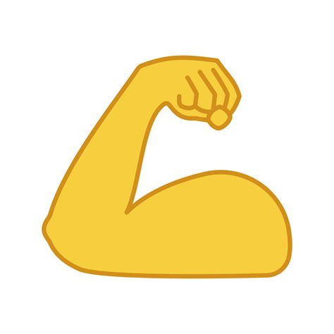 Arm Muscle Emoji Of Strong Bicep Emoticon Vector Image | The Best Porn ...