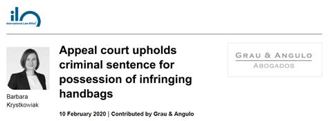 Appeal court upholds criminal sentence for possession of infringing ...