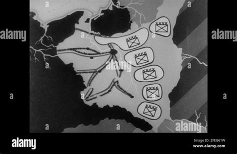 1940s EUROPE: Animated map of Eastern Europe. Military troop symbols appear and Stock Video ...