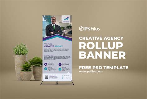 Free Creative Agency Rollup Standee Banner Design PSD Template - PsFiles