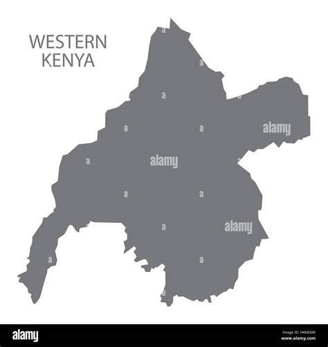 Western Kenya Map grey Stock Vector Image & Art - Alamy