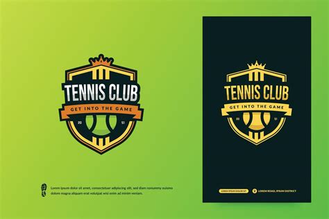 Tennis club logo design, Tournament badge template. Sport team identity ...