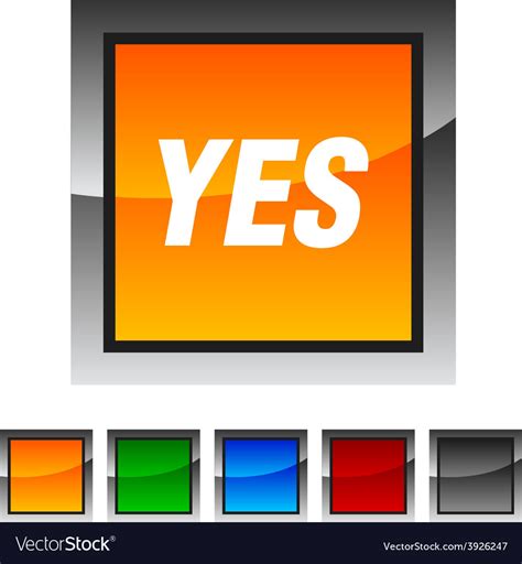 Yes icons Royalty Free Vector Image - VectorStock