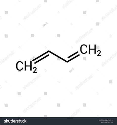 chemical structure of 1,3 - butadiene (C4H6) - Royalty Free Stock ...