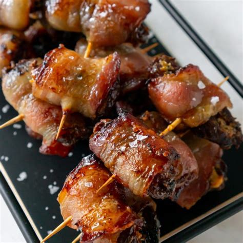 Bacon Wrapped Stuffed Dates - JZ Eats