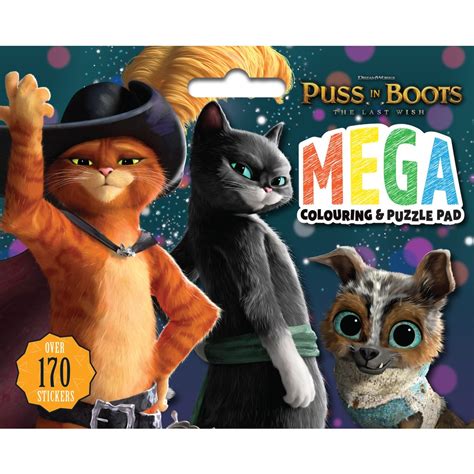 Puss In Boots The Last Wish: Mega Colouring & Puzzle Pad | BIG W