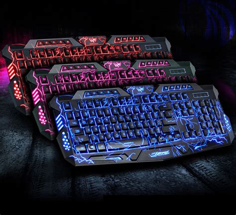 Game Computer Keyboard Backlight LED Luminous Gaming Keyboard Waterproof Wired USB-in Keyboards ...