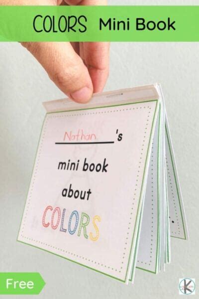 FREE Printable Color Mini Book for Kids