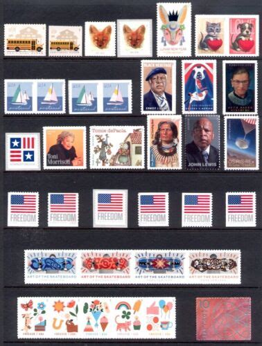 2023 U.S. COMMEMORATIVE-DEFINITIVE YEAR SET *136 STAMPS* 3 SHEETS, EXPRESS M-NH | eBay