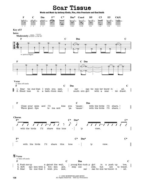 Scar Tissue Guitar Chords