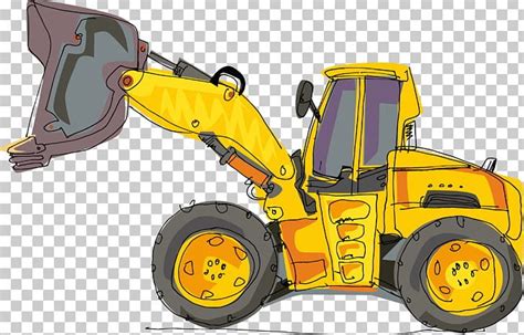 Excavator Cartoon Heavy Equipment Backhoe PNG, Clipart, Automotive Tire ...