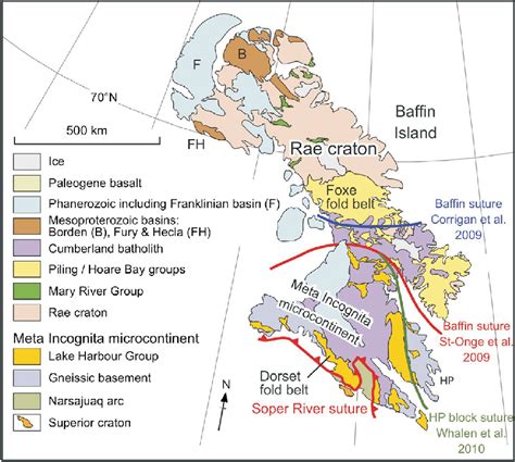 Compilation map of Baffin Island, Nunavut, which predates the ...