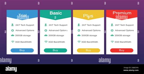 Comparison table. Price chart template, business plan pricing grid, web banner checklist design ...