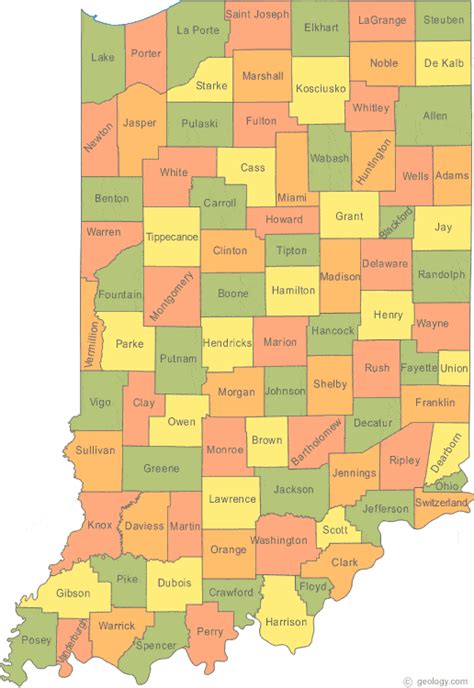 Indiana State Map With Cities - Sella Daniella