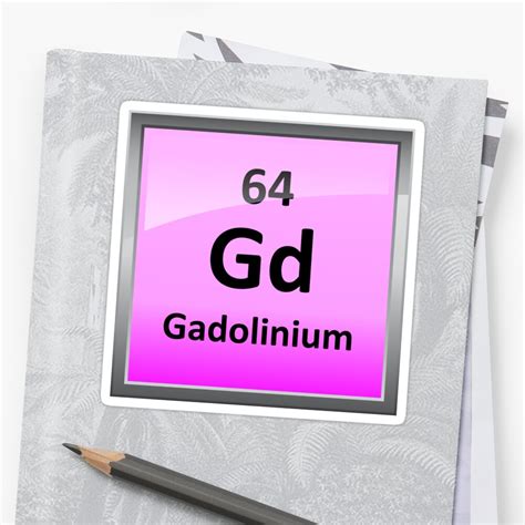 "Gadolinium Periodic Table Element Symbol" Sticker by sciencenotes | Redbubble