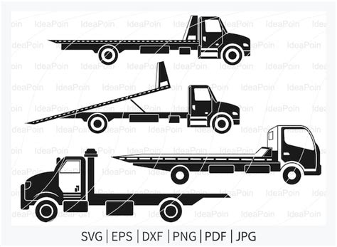 Rollback Truck Svg Flatbed Truck Svg Tow Truck Svg Rollback - Etsy