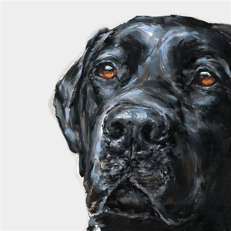 Modern Dog art print of a Black Labrador painting – PaintMyDog | Dog Art | Contemporary Dog ...