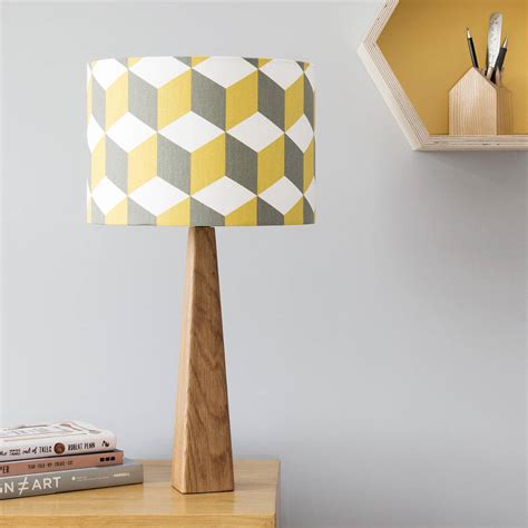 geometric cube lamp and shade by james design | notonthehighstreet.com