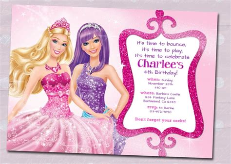 Barbie Party Invitation Template